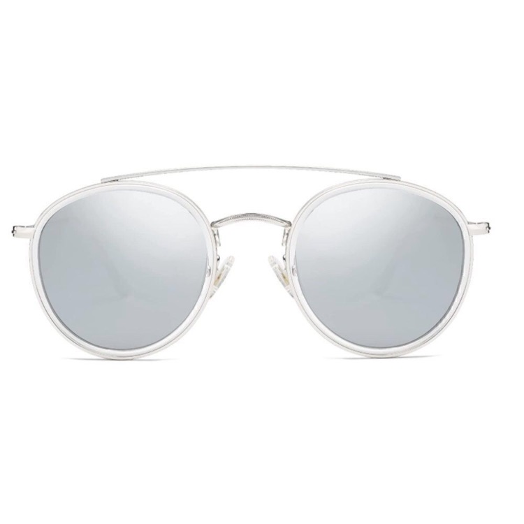 Roundretrodouble Bridgesunglasses Uv 400 New